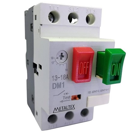 DM1-18A DISJUNTOR MOTOR 13~18A METALTEX